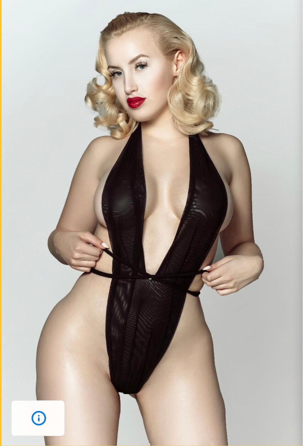 Black Mesh  Damita Slit Wrap Robe and Lola Teddy Set